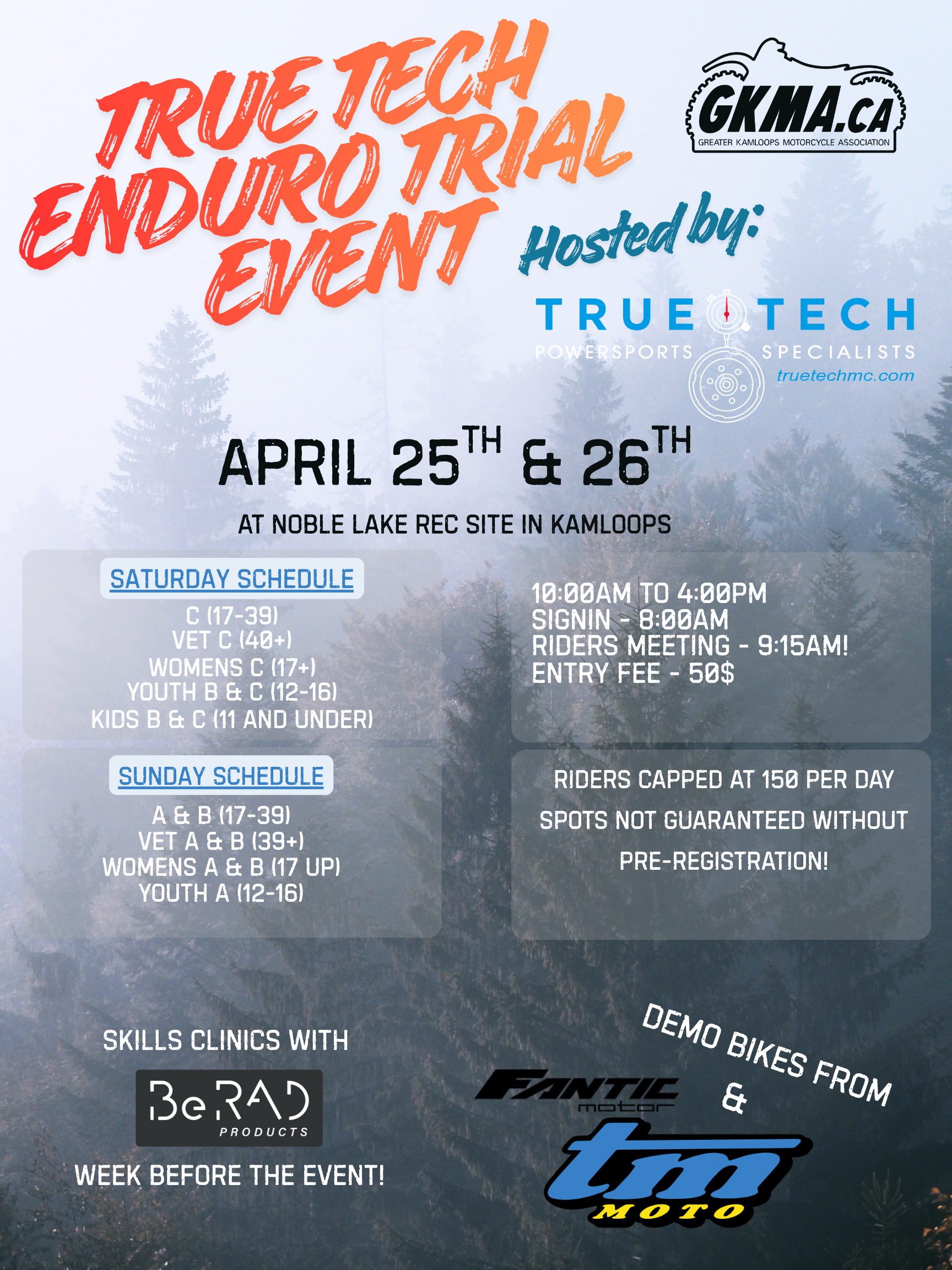 True Tech Enduro Trial Event